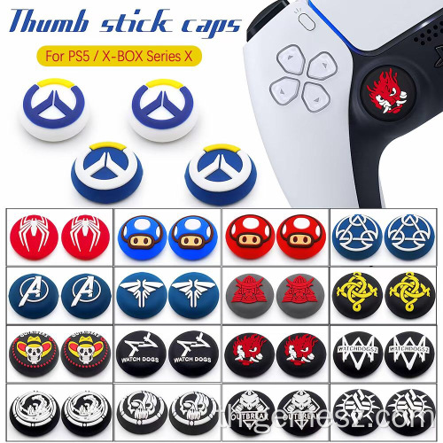 ซิลิโคน Thumb Grips Caps สำหรับจอยสติ๊กคอนโทรลเลอร์ PS5